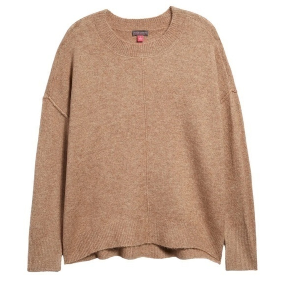 Vince Camuto drop sleeve sweater camel XS oversized boyfriend - Picture 12 of 12